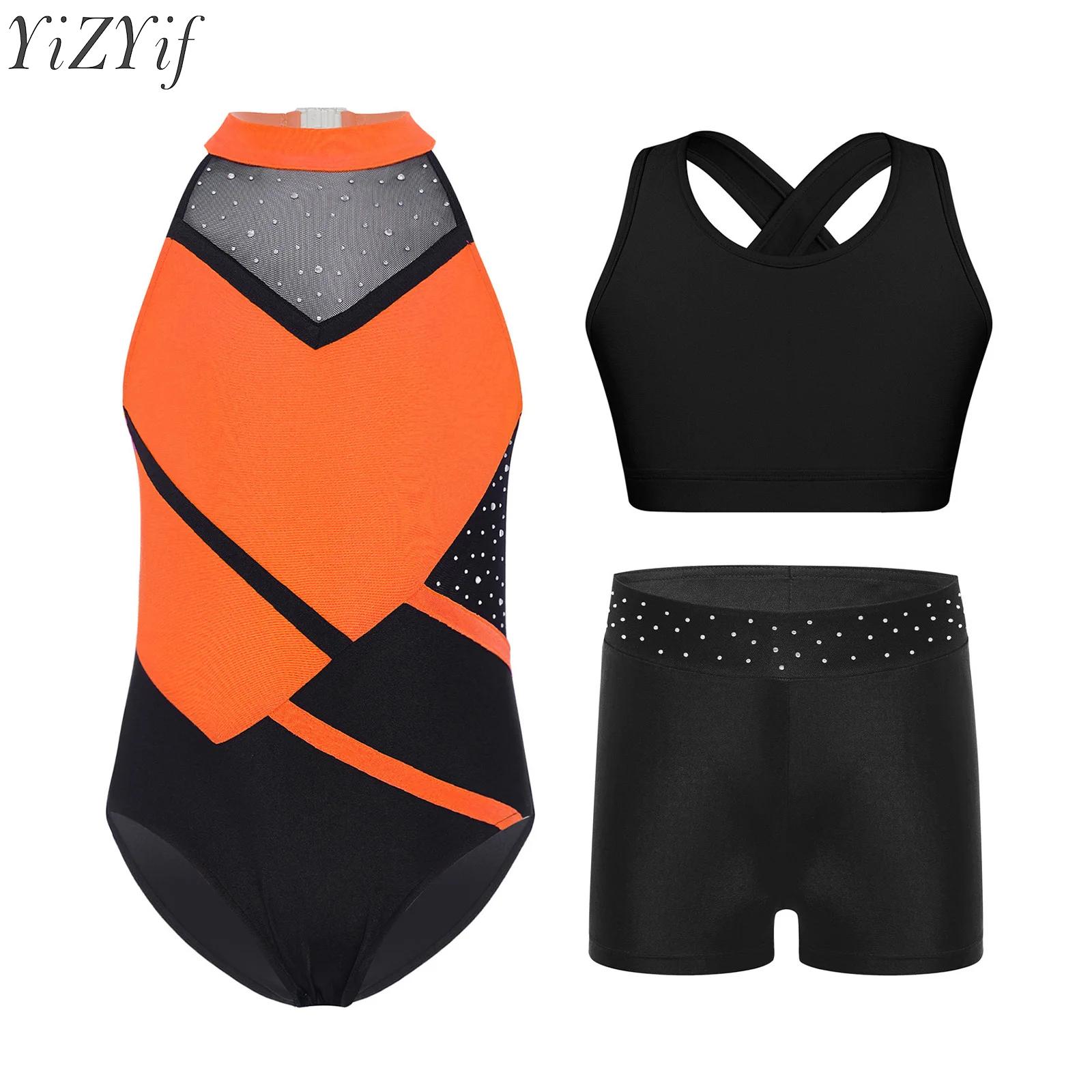 키즈 걸스 발레 댄스 세트 체조 공연 의상 크로스 백  - Crossfit Outfit 리뷰 및 가격
